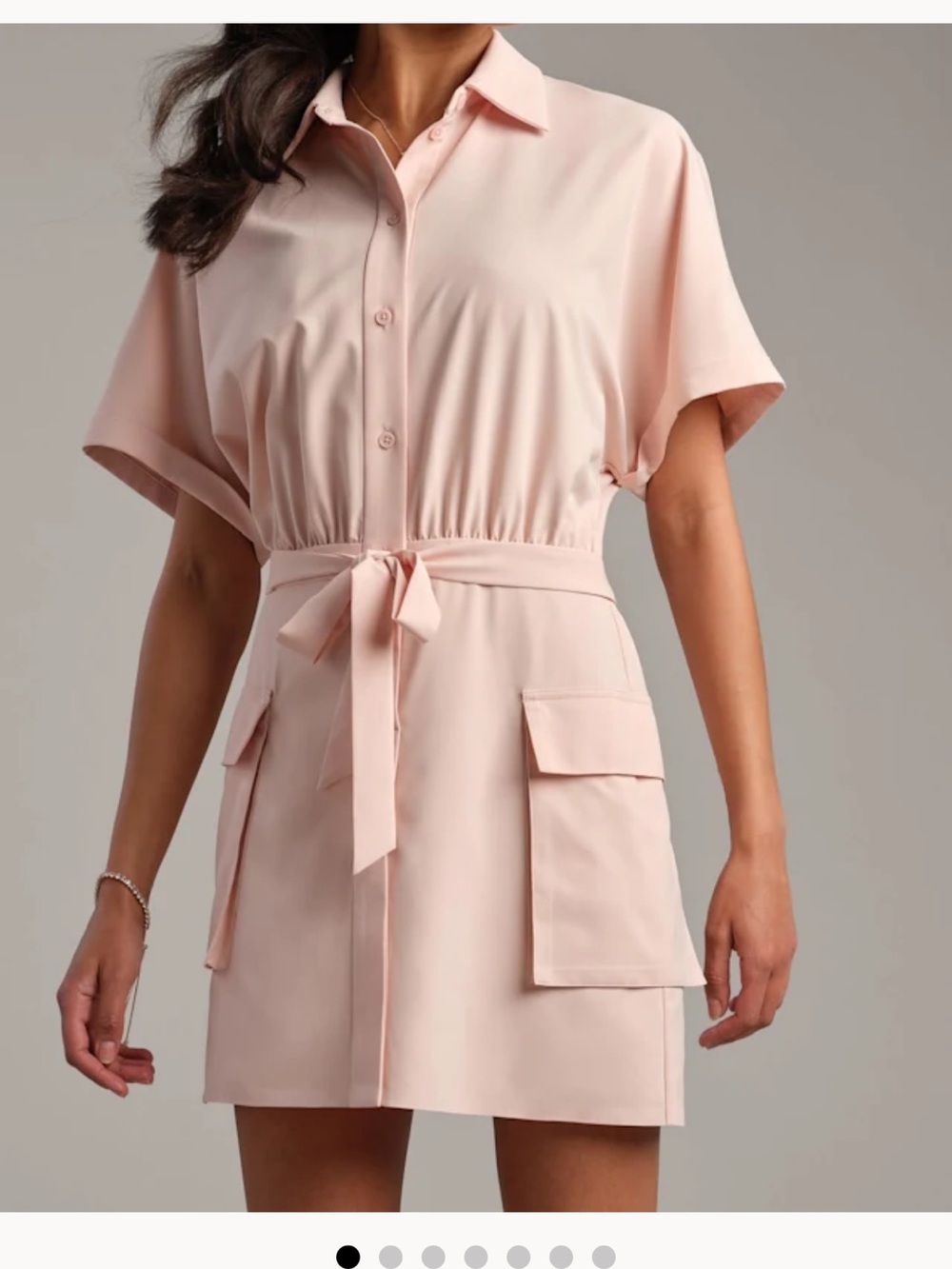 RHONE mirage shirt dress Blush Pink